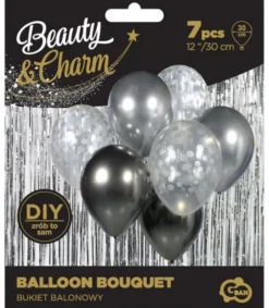 Ballon buket sølv-grafit