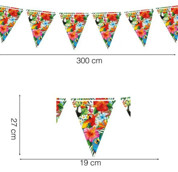 Flagguirlande Hawaii 3m