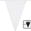 Flagguirlande hvid 10 m