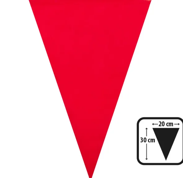 Flagguirlande rød 10 m