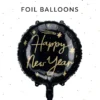 Folieballon Happy New Year, sort