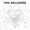Folieballon hjerte hvid