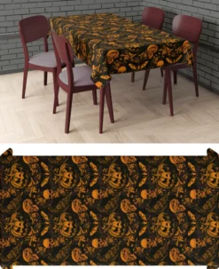 Gothic græskar dug 137x274 cm
