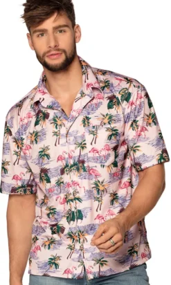 Hawaii skjorte flamingo M