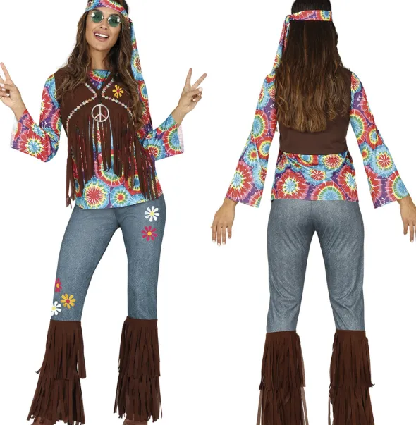 Hippie kostume kvinde, str. L