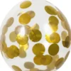 Konfetti ballon guld 5-pak
