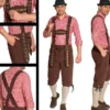 Lederhosen justerbar brun, XL