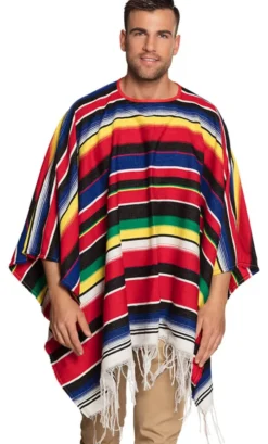 Mexicansk poncho 140x155 cm