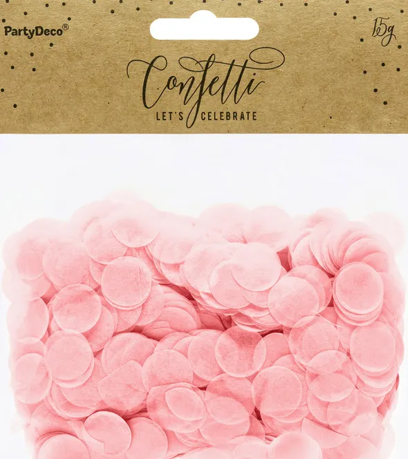 Papir konfetti 15 g, lyserød