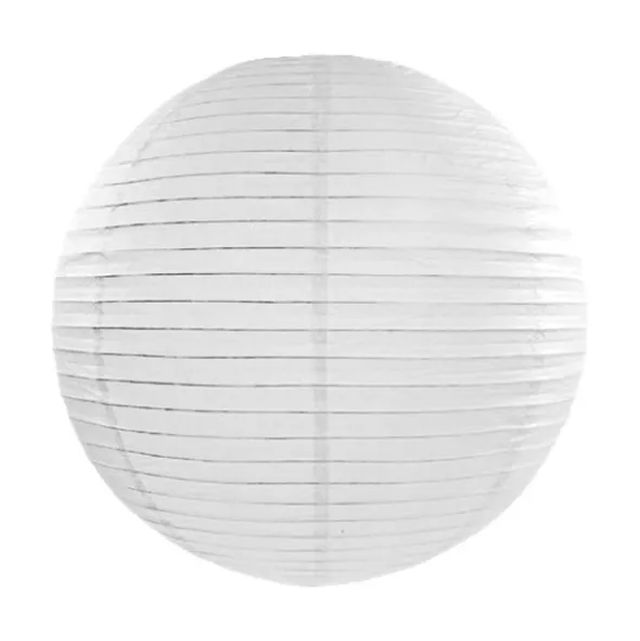 Papir lanterne 25 cm, hvid