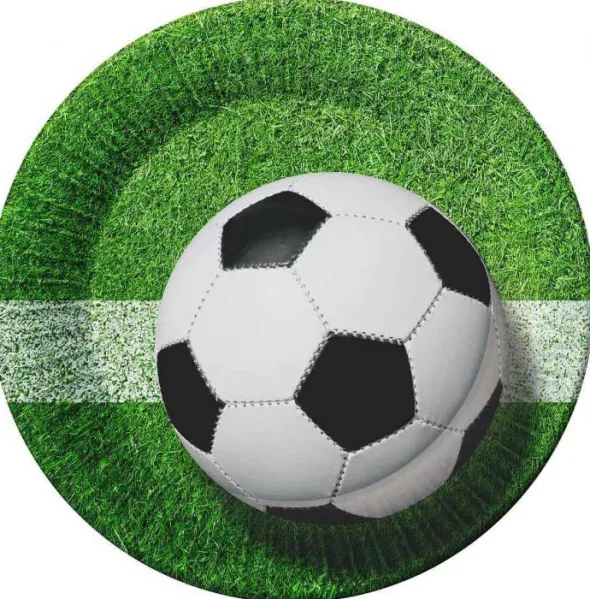 Paptallerken fodbold 6-pak