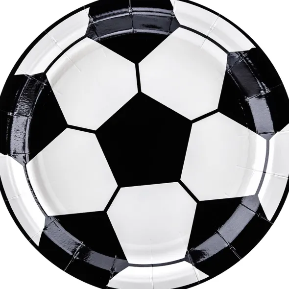 Paptallerken fodbold 6-pak