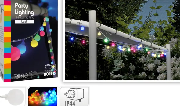Party lyskæde 80 LED lamper