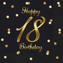 Servietter Happy 18 Birthday