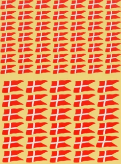 Stickers danske flag 2 ark