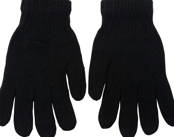 Strik-handsker, sort