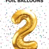 Tal ballon 2 guld 86 cm