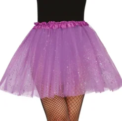 Tylskørt 40 cm lilla glitter