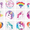 Unicorn tatoveringer 12-pak
