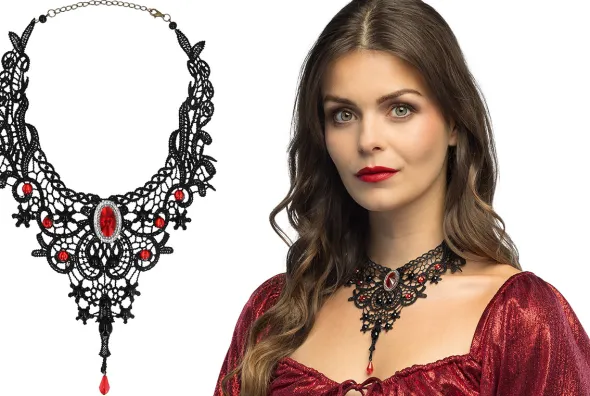 Vampyr choker blonde med sten