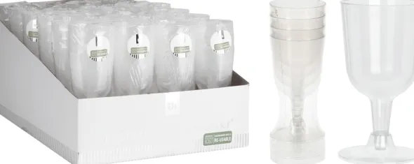 Vinglas 160 ml plast 4-pak